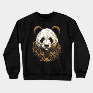 Panda bear with chain Crewneck Sweatshirt